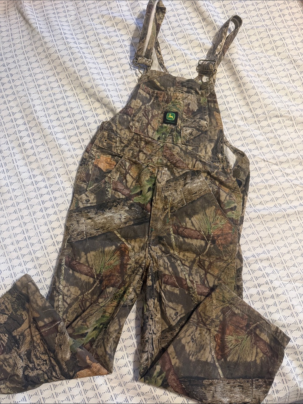 John Deere Camouflage Bib Overalls - Green/Brown/Black